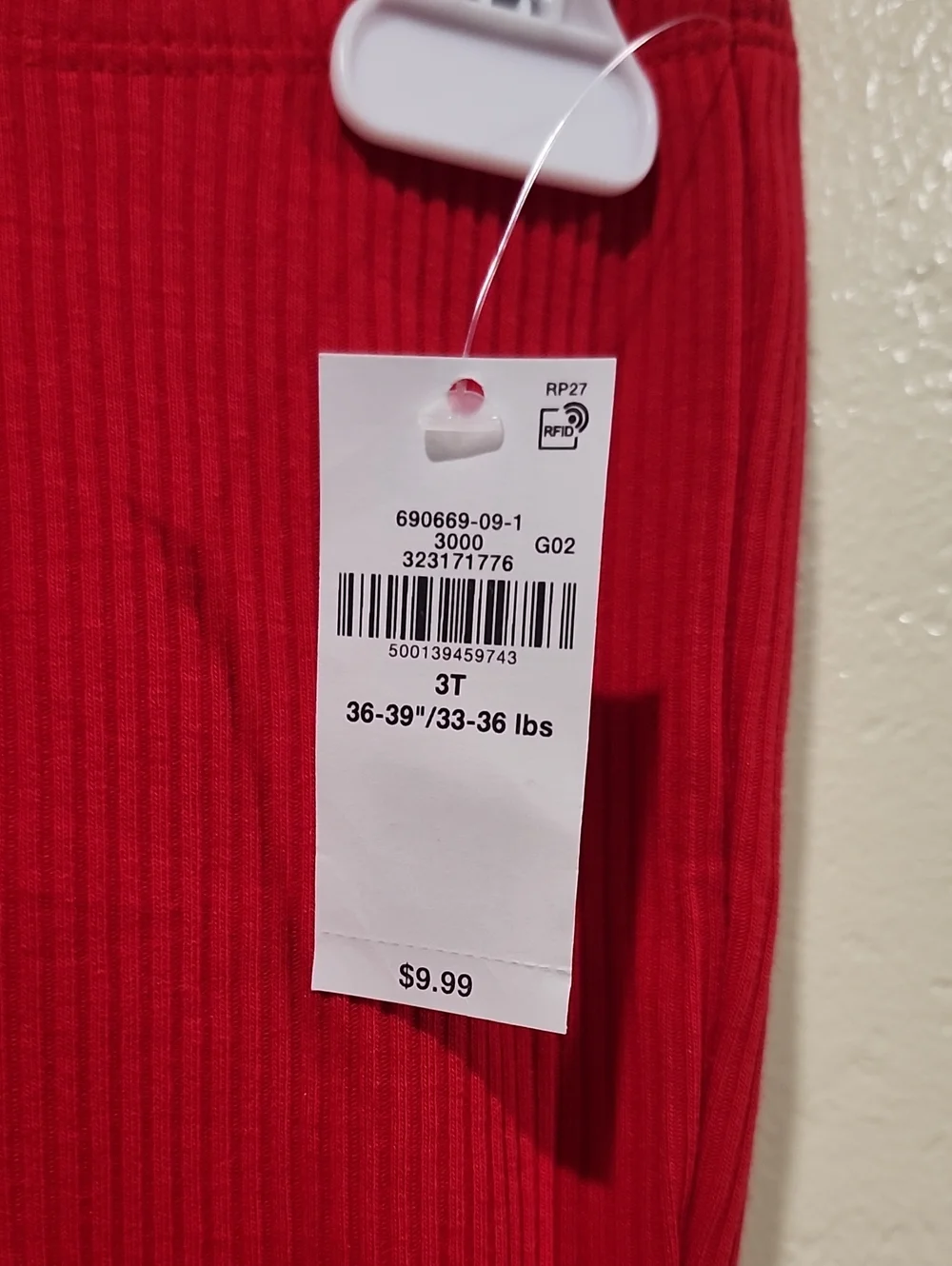 Old Navy Girls' Red Ribbed Flare Pants